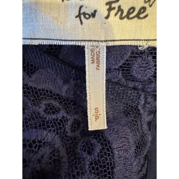 Jen's Pirate Booty Free People Dress Women Small Purple Crochet Lace El Sol Mini - Picture 11 of 11